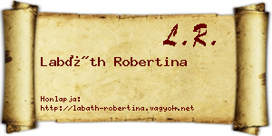Labáth Robertina névjegykártya